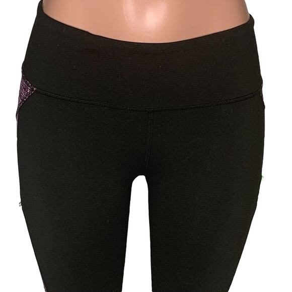 Z By Zobha Leggings Black Size S Side Zip Pockets - Picture 2 of 8